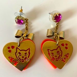 Betsey Johnson earrings with exquisite detail